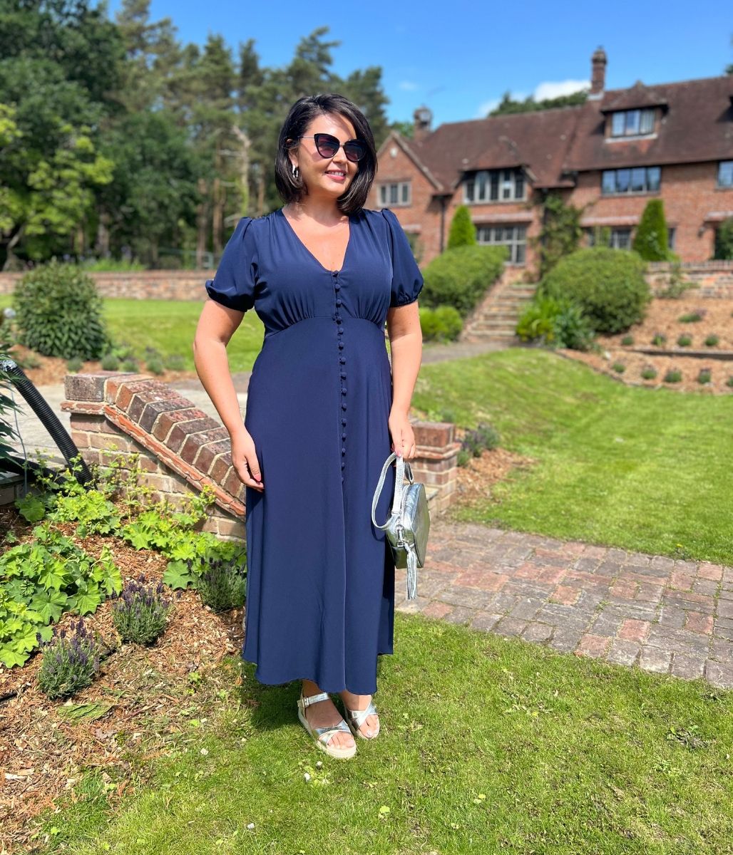 Navy Robyn Midi Tea Dress