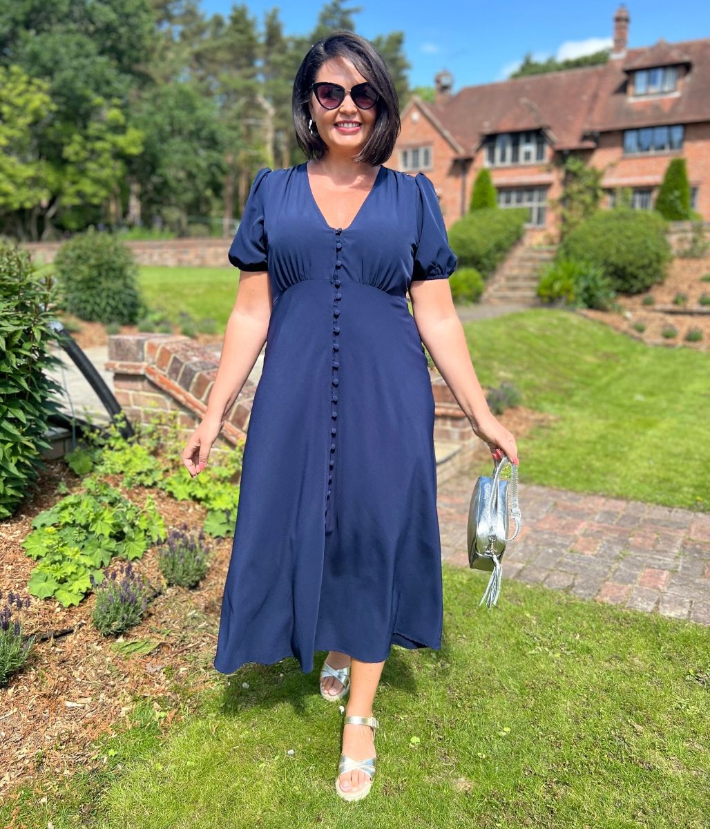 Navy Robyn Midi Tea Dress
