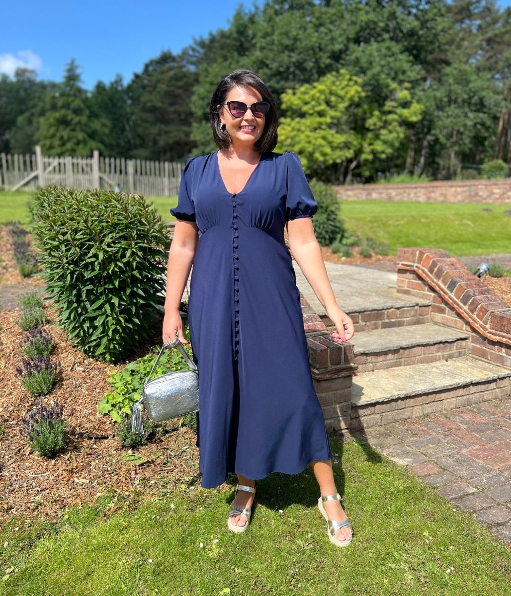 Navy Robyn Midi Tea Dress