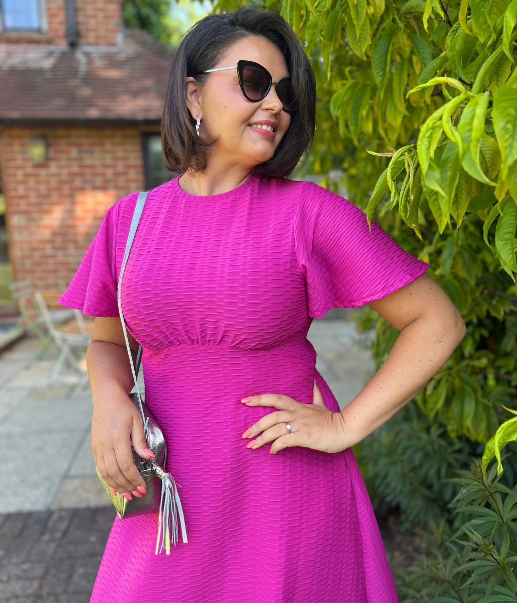 Pink Ripple Kate Midi Dress