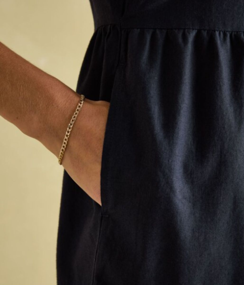 Navy Ophelia Sleeveless Tiered Dress