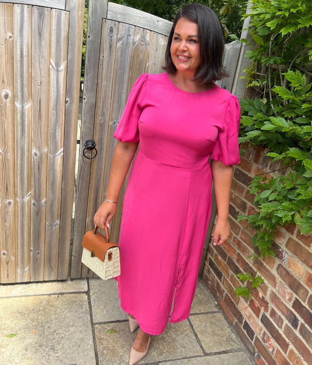 Pink Gabbie Midi Dress