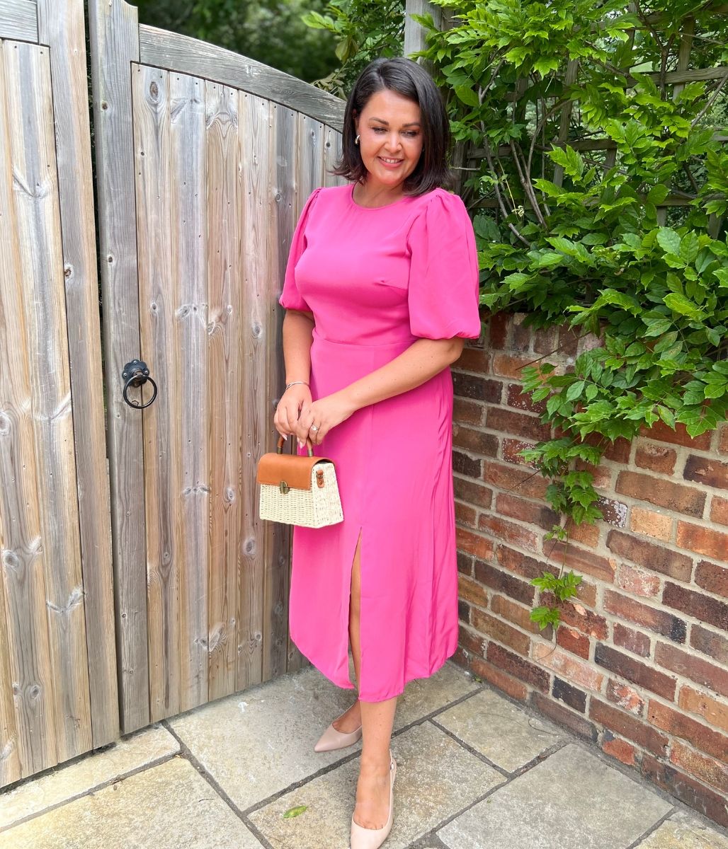 Pink Gabbie Midi Dress