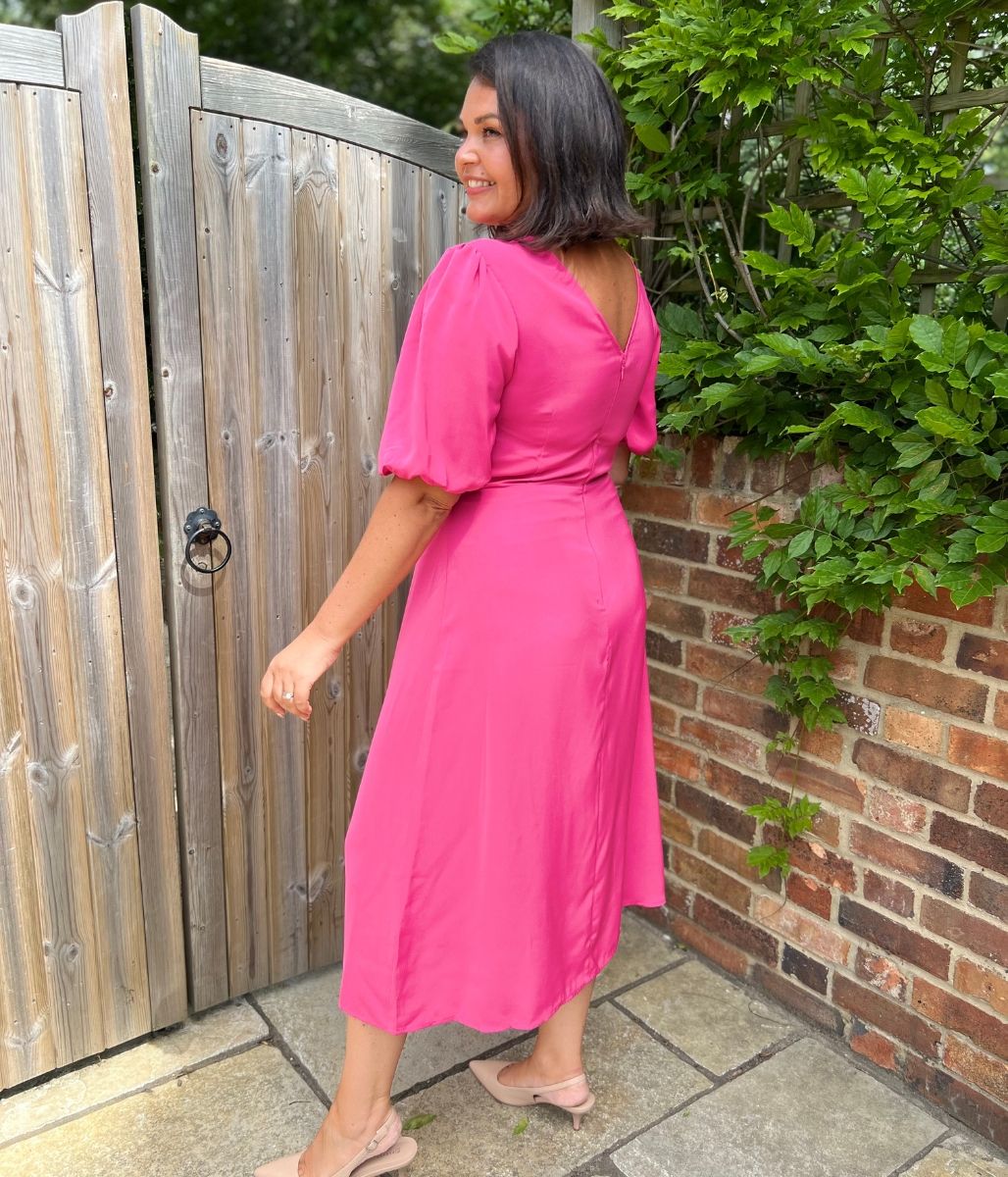 Pink Gabbie Midi Dress