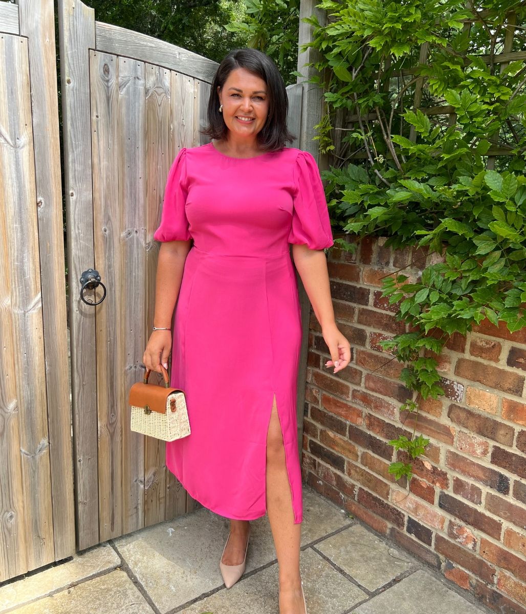 Pink Gabbie Midi Dress