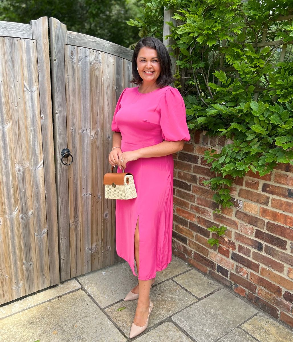Pink Gabbie Midi Dress