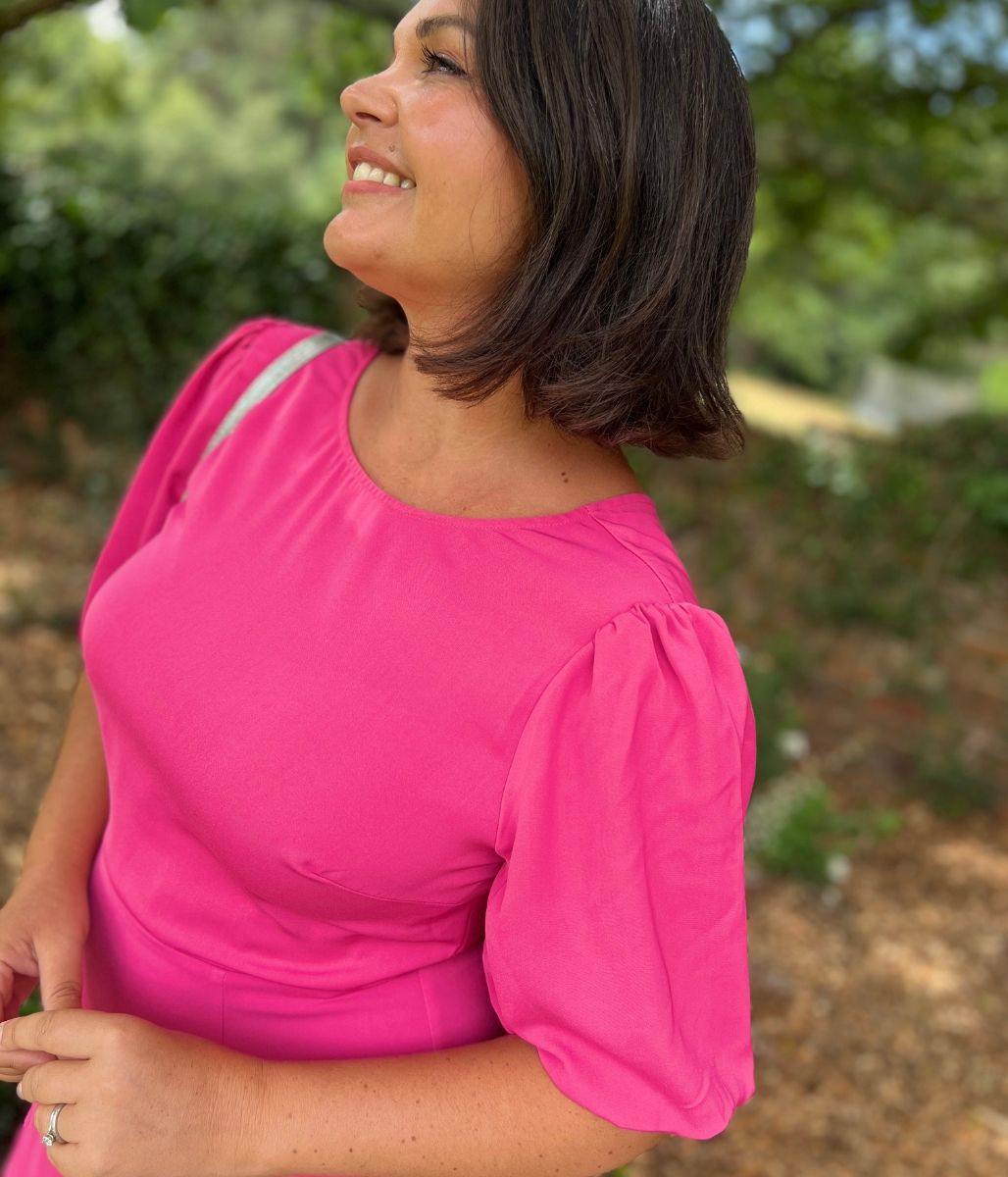 Pink Gabbie Midi Dress