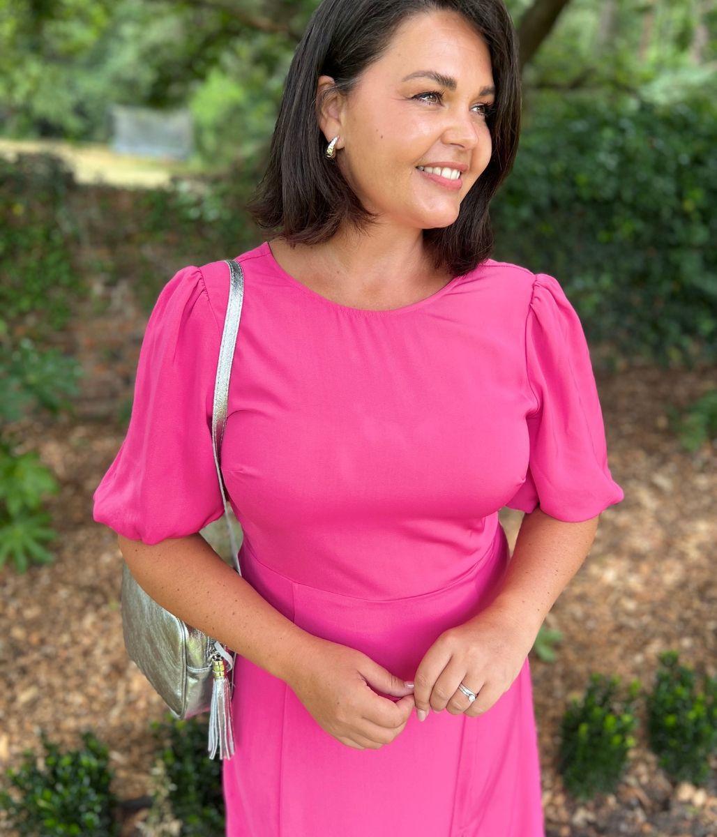 Pink Gabbie Midi Dress