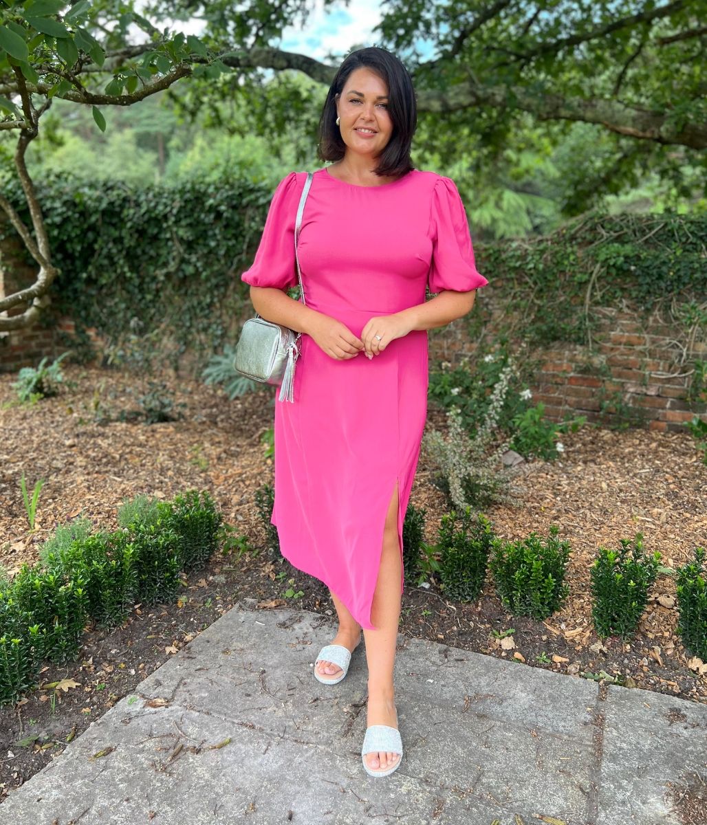 Pink Gabbie Midi Dress