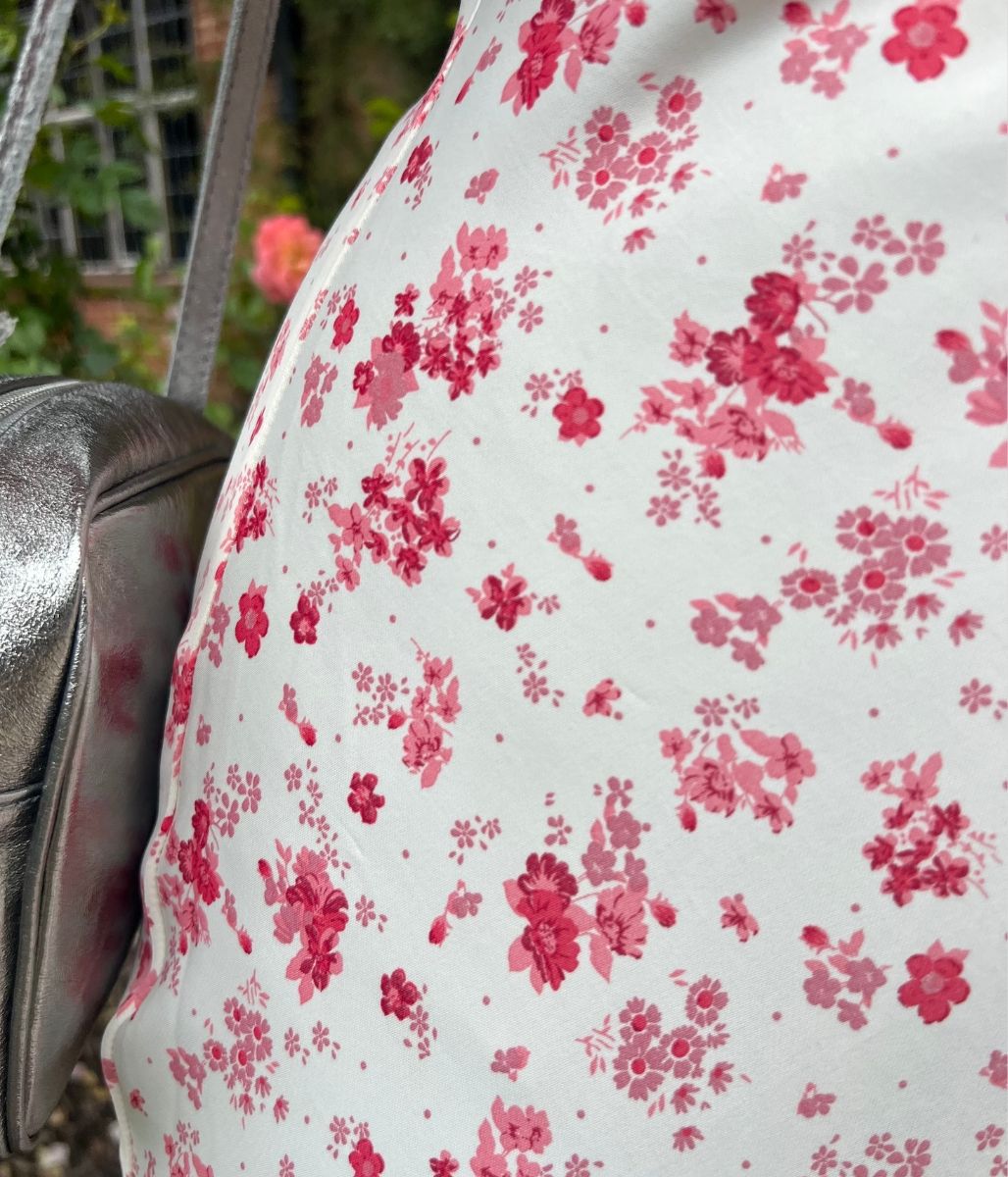 Ditsy Satin Midi Dress