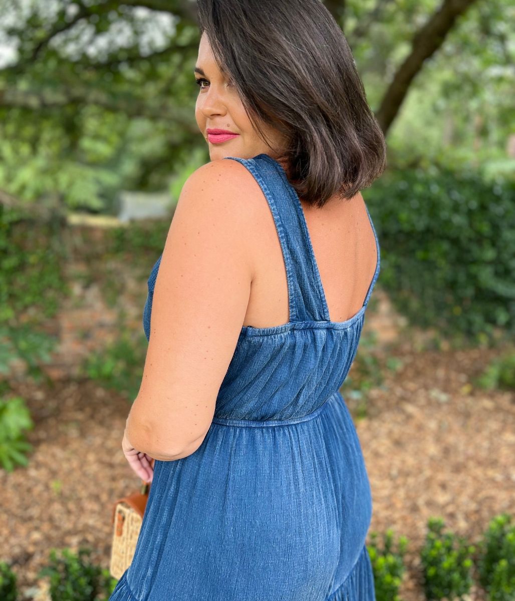 Indigo Blue Boho Tiered Summer Dress