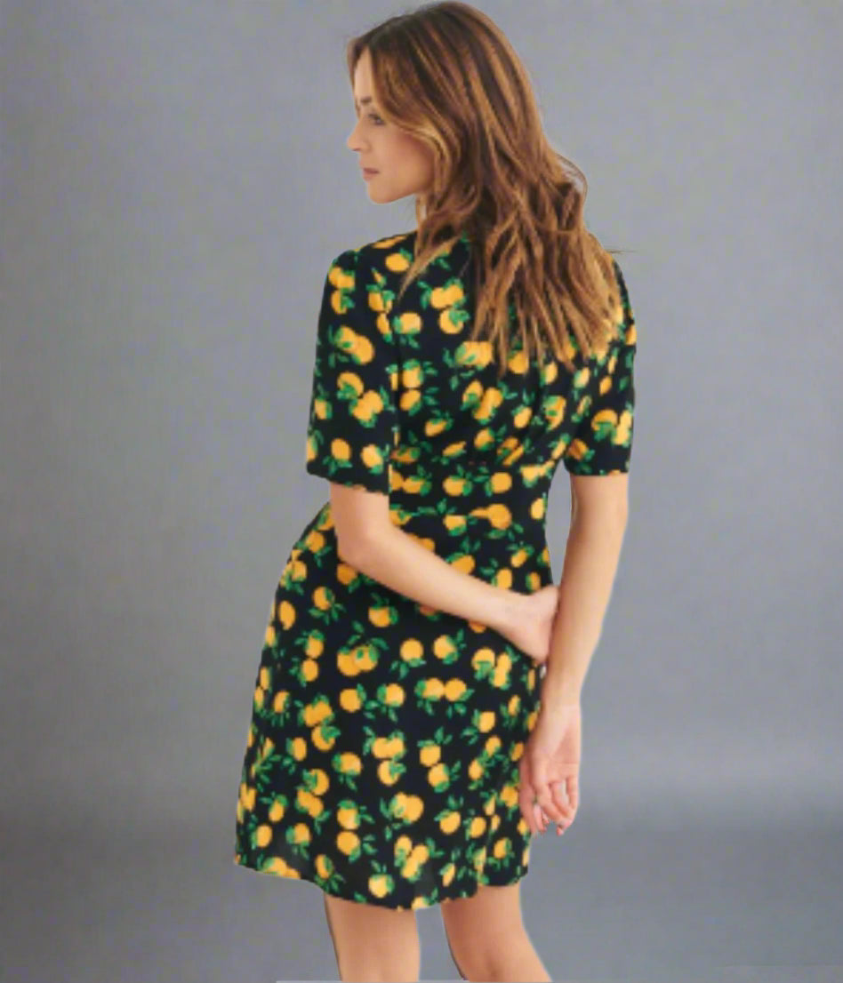 Black Sassy Orange Dress