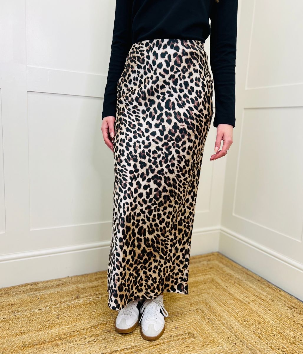 Animal Print Midi Skirt