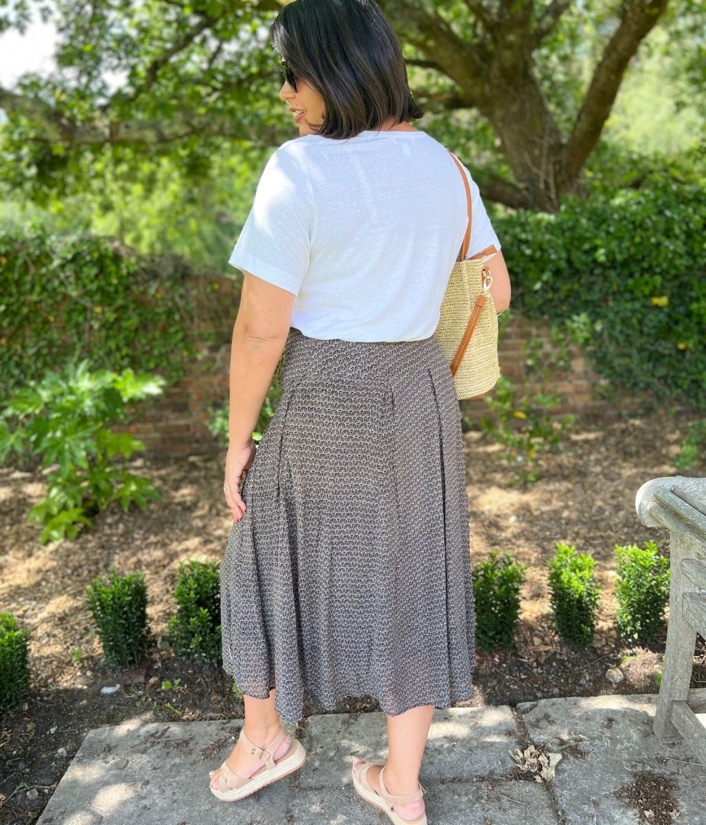 Black Printed Amaya Skirt
