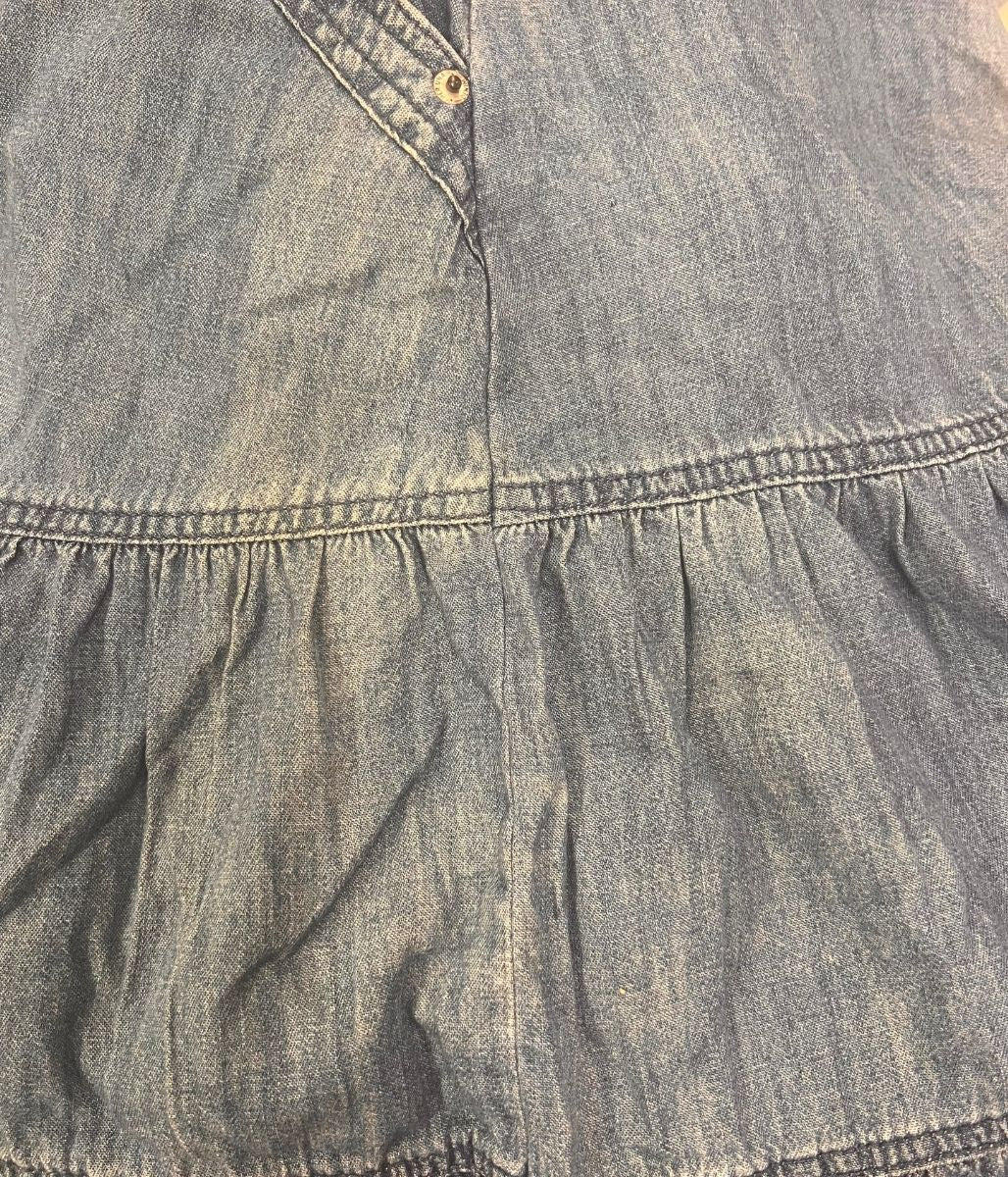 Denim Tiered Midi Skirt - Seconds