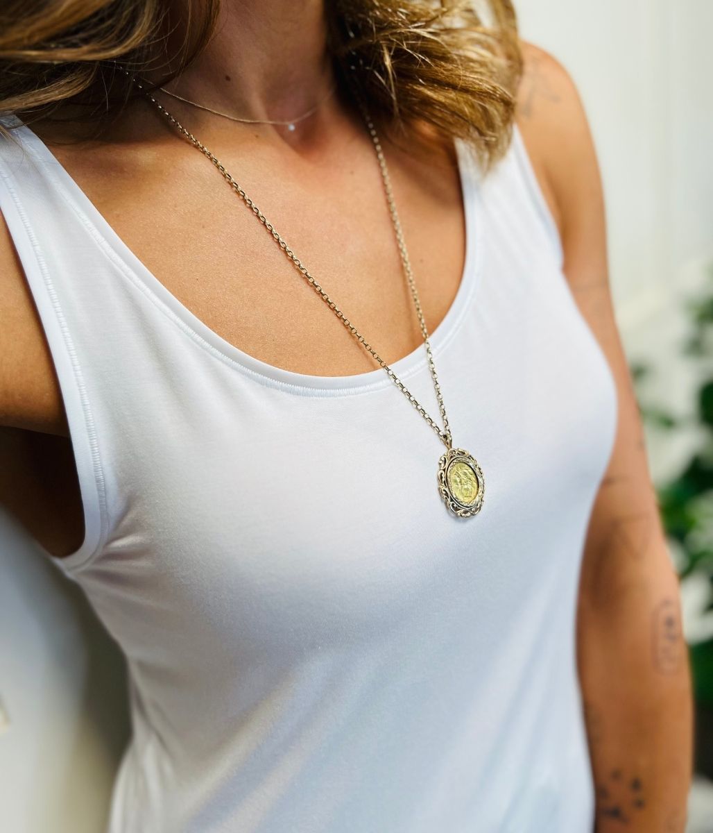 White Modal Rich Vest Top