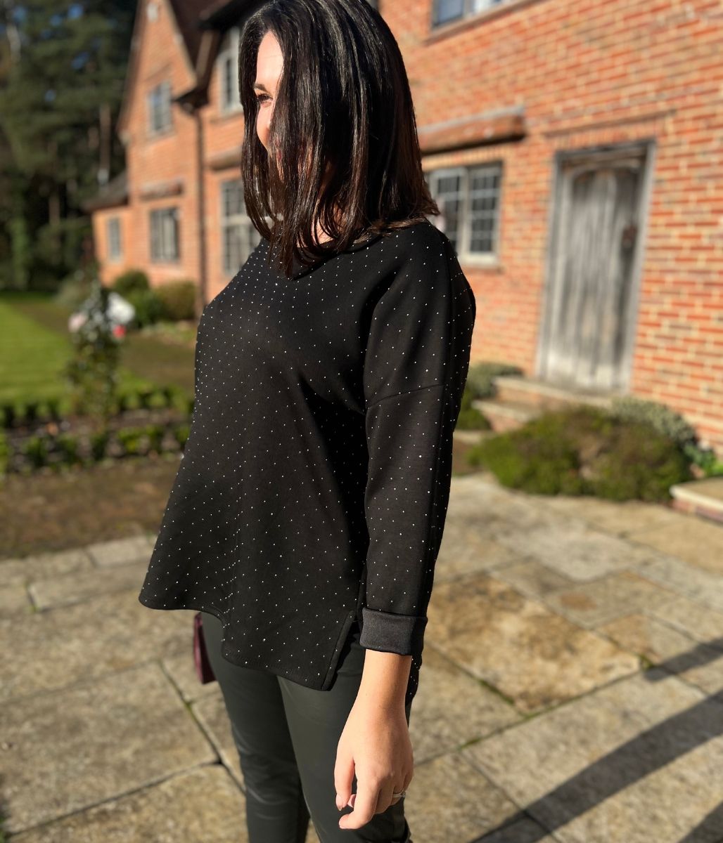 Black Diamante Sparkle Top