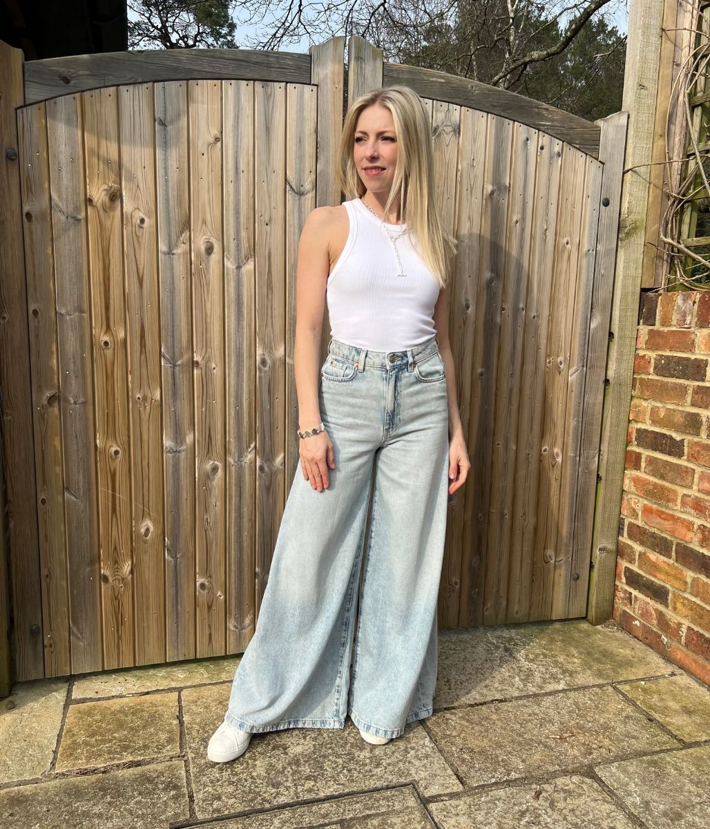 White Ribbed Vest Top