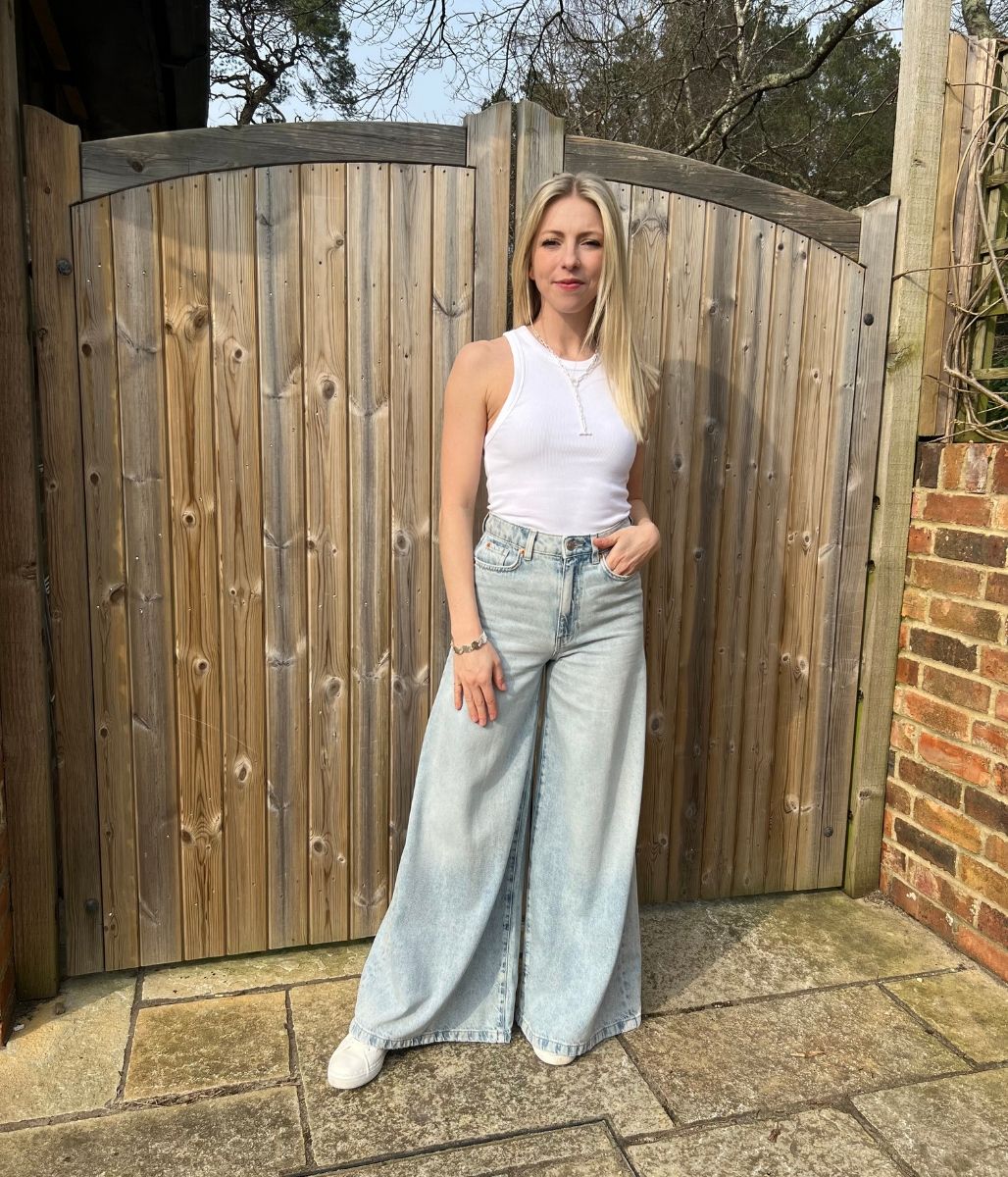 White Ribbed Vest Top