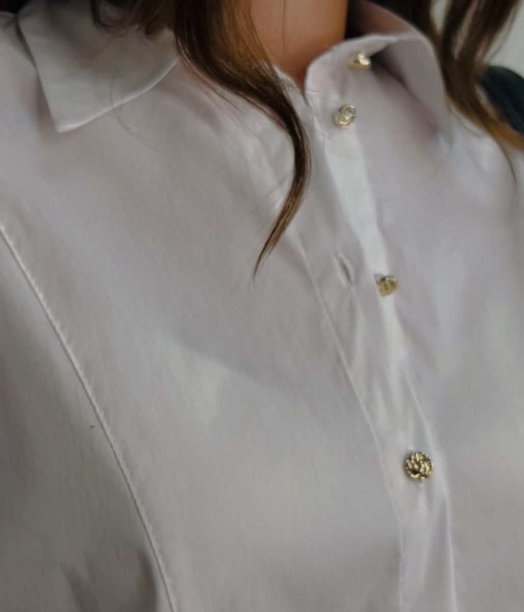 Naf Naf White Cotton Rich Panelled Blouse