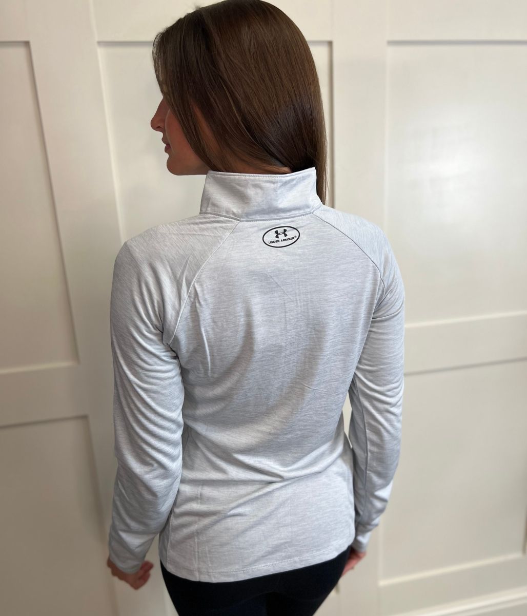 Pale Grey Under Armour 1/2 Zip Tech Top
