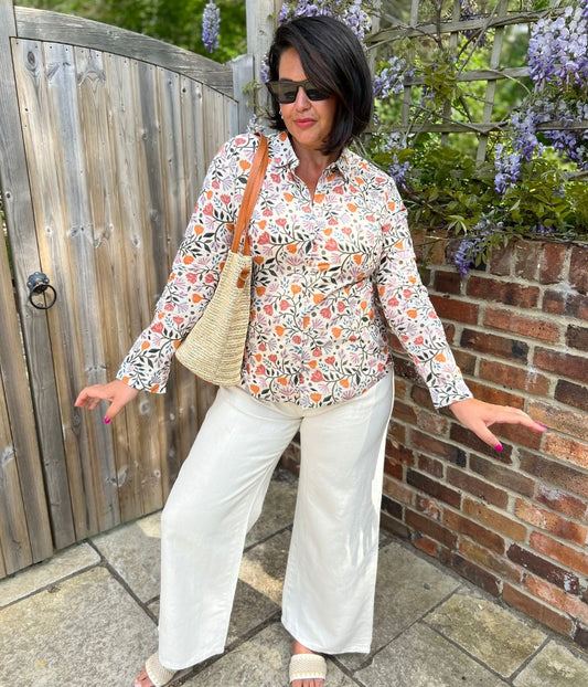 Ex Seasalt Flower Print Larissa Shirt