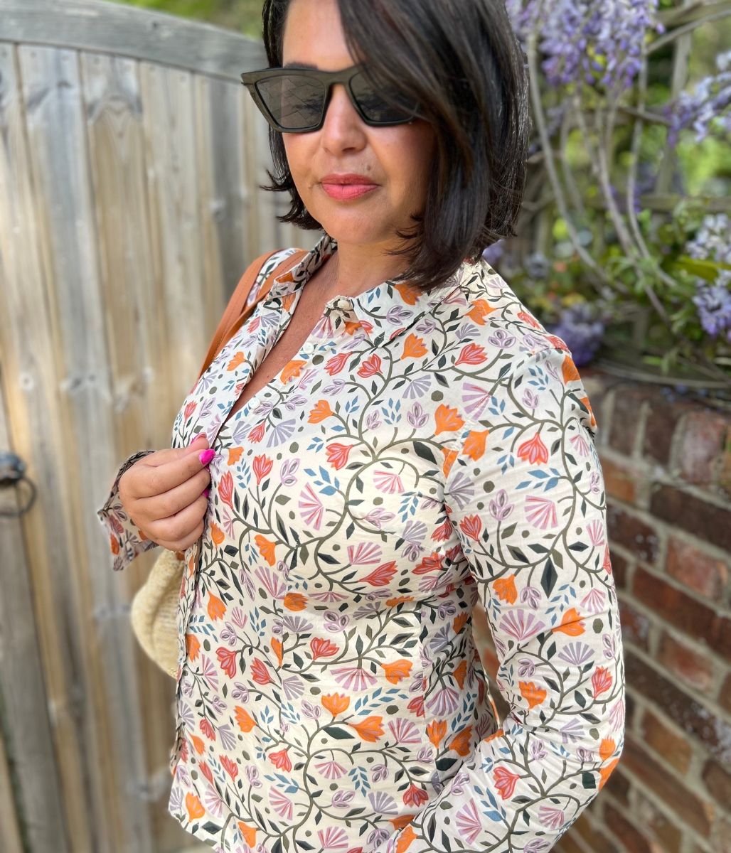 Ex Seasalt Flower Print Larissa Shirt