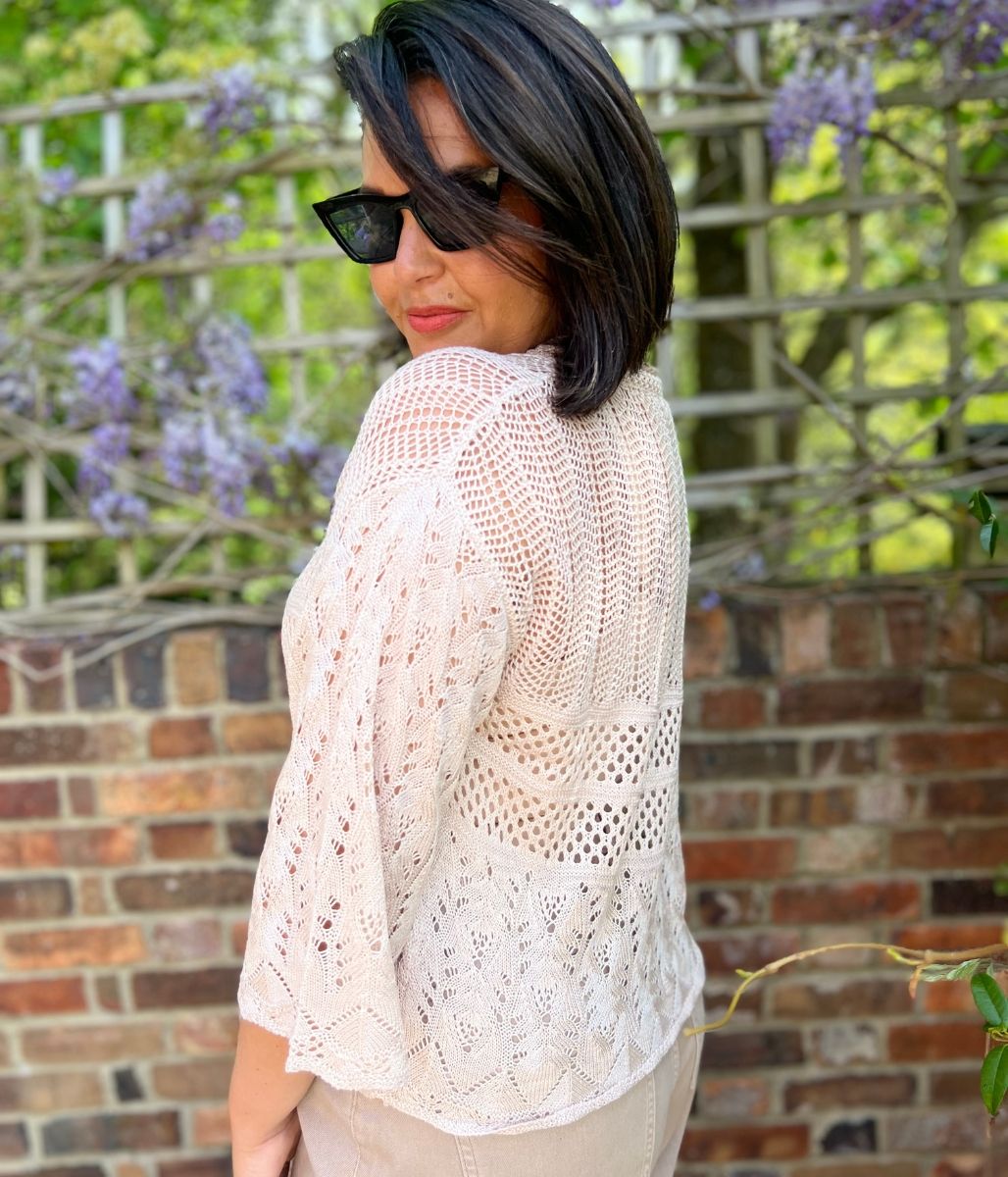 Blush Crochet V Neck Top