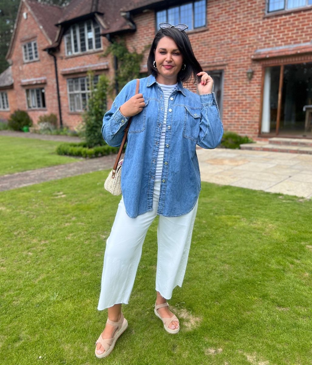 Mid Denim Oversized Shirt