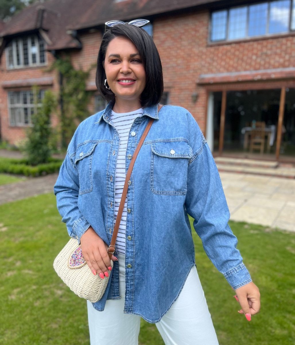 Mid Denim Oversized Shirt