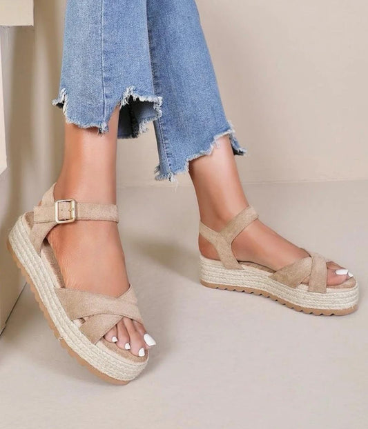 Beige Espadrille Sandals
