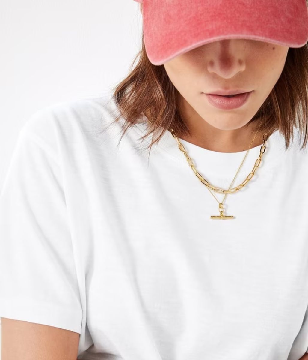 White Hattie Cotton Slub T-Shirt