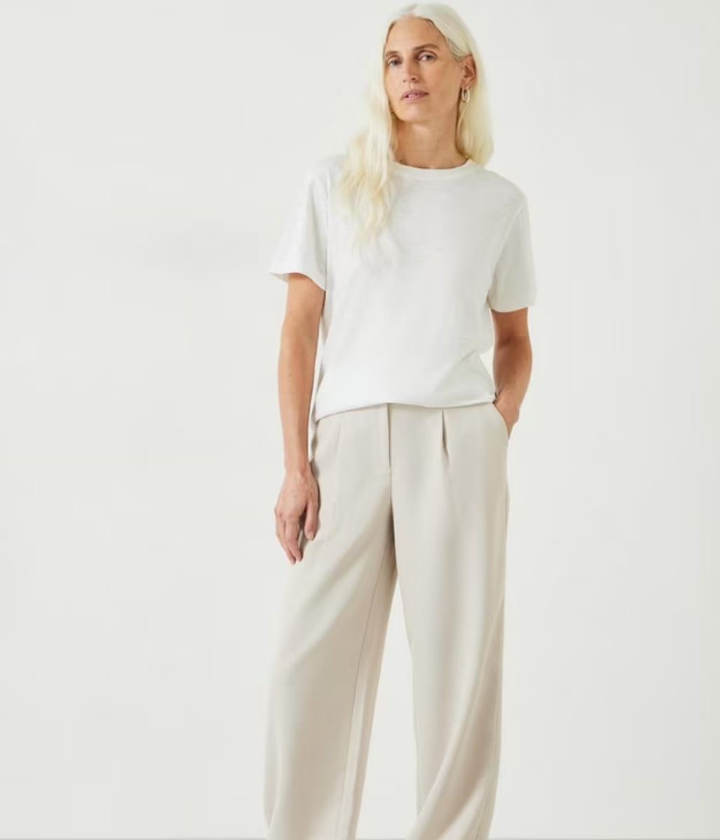 White Hattie Cotton Slub T-Shirt