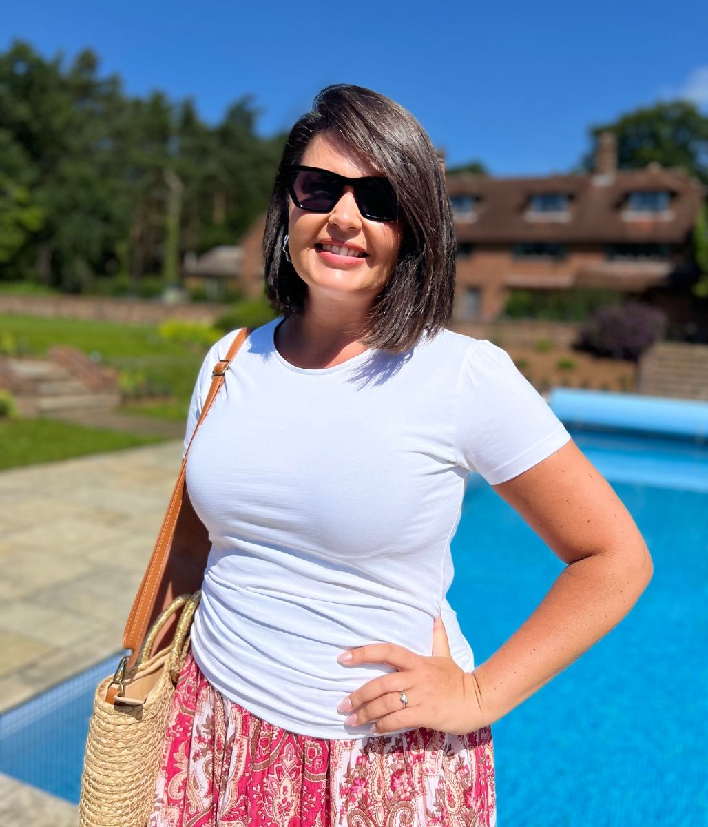 White Basic Crew Neck Tee