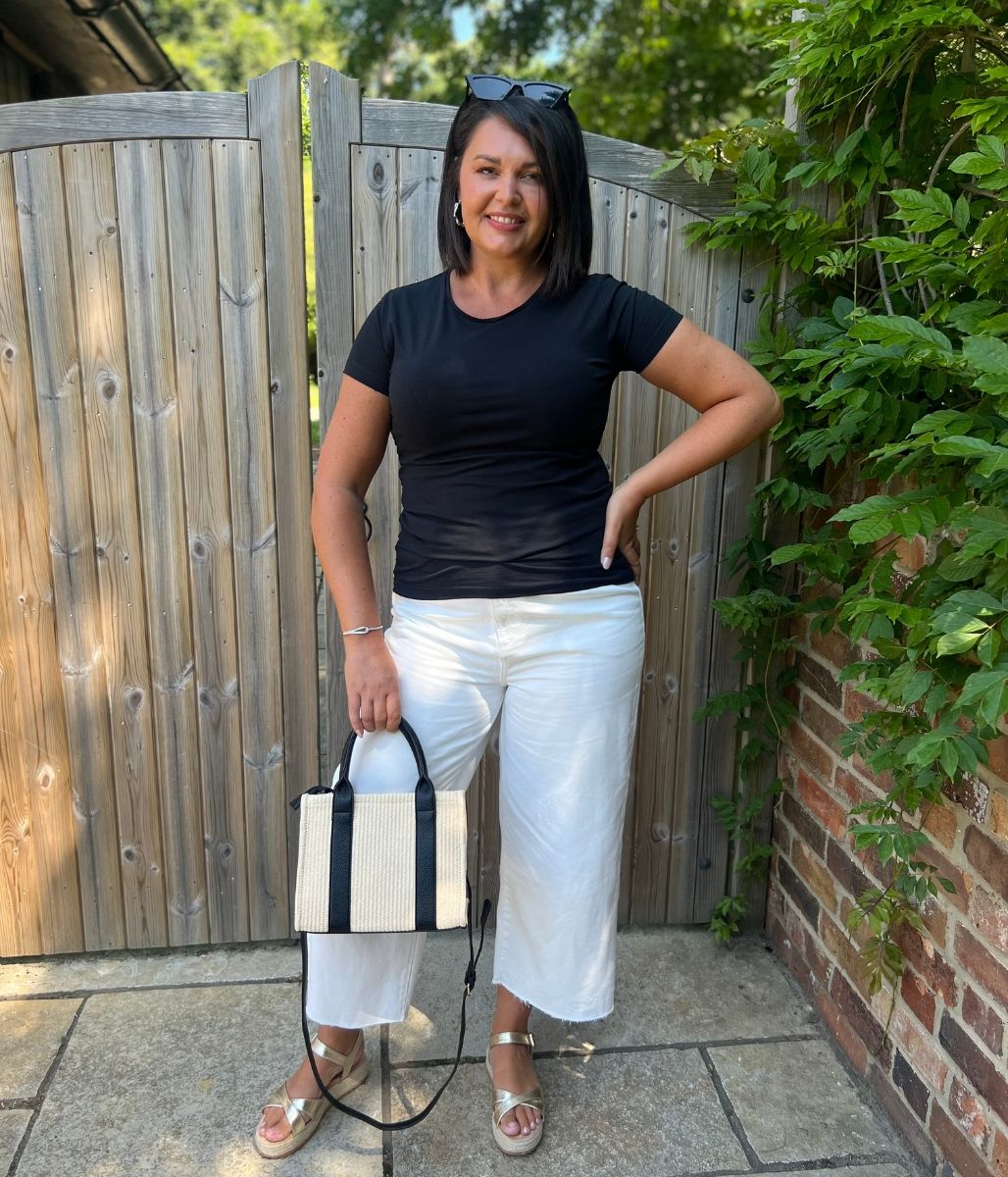 Black Basic Crew Neck Tee