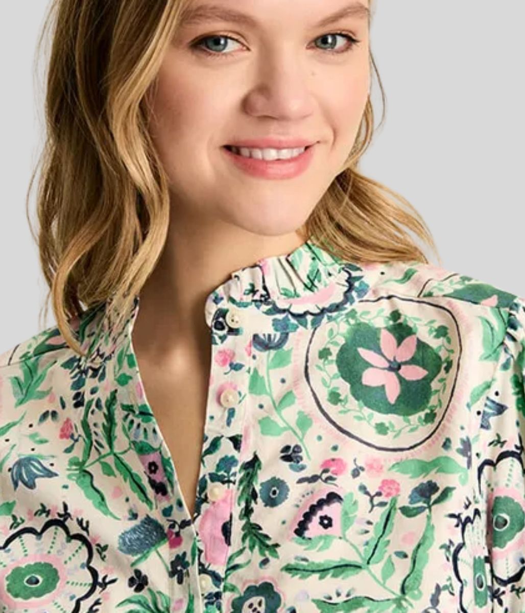 Floral Elle Ruffle Detail Blouse
