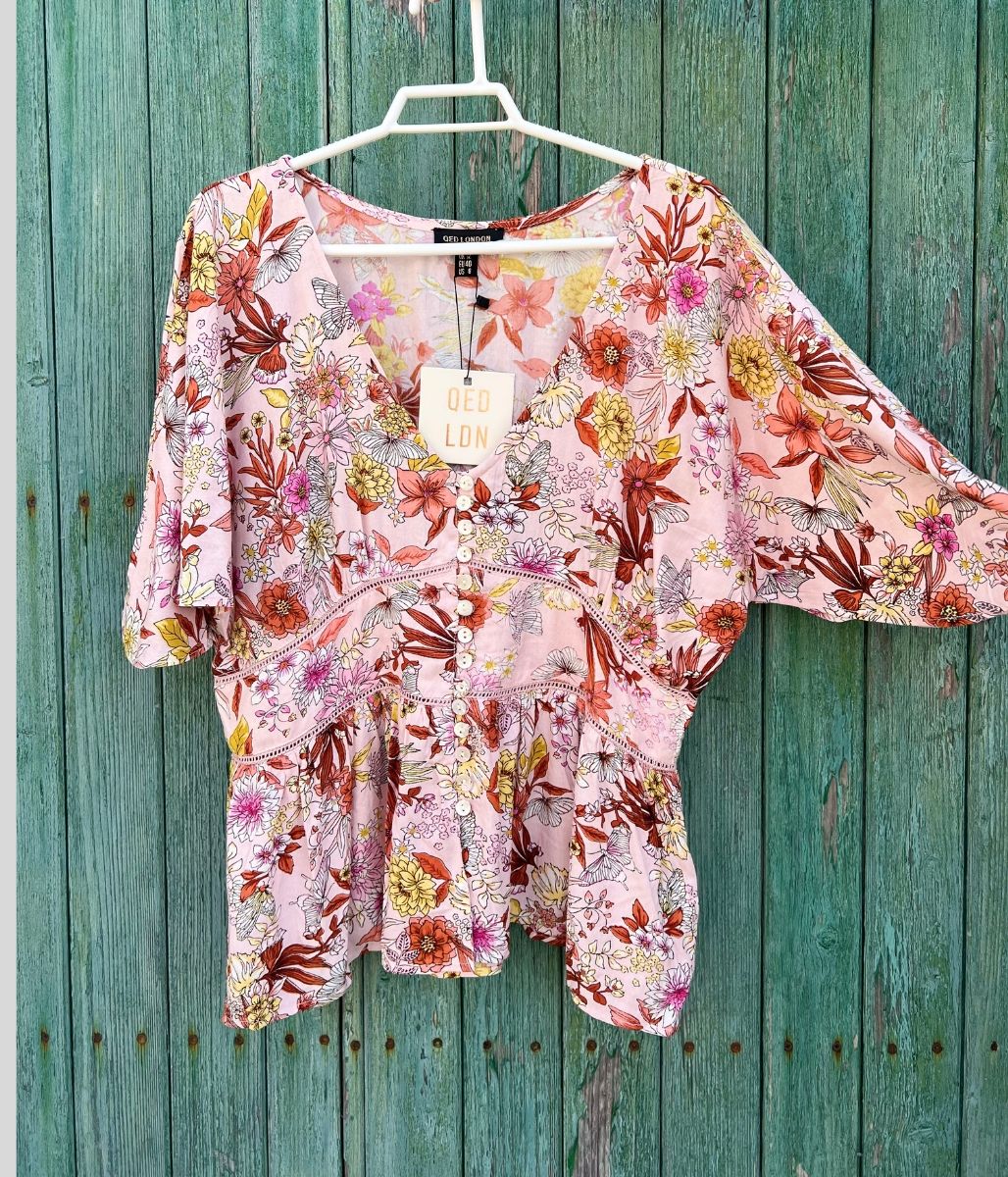 Pink Ditsy Floral Blouse