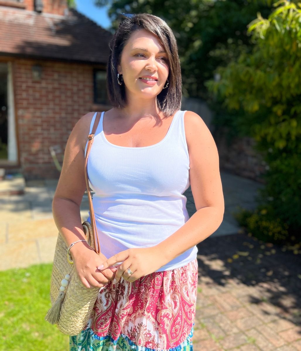 White Cotton Rich Secret Support Vest Top