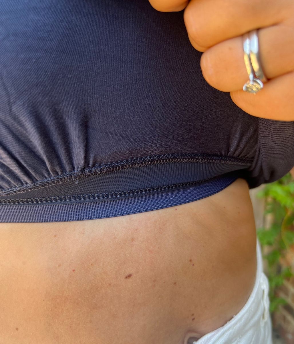 Navy Cotton Rich Secret Support Vest Top