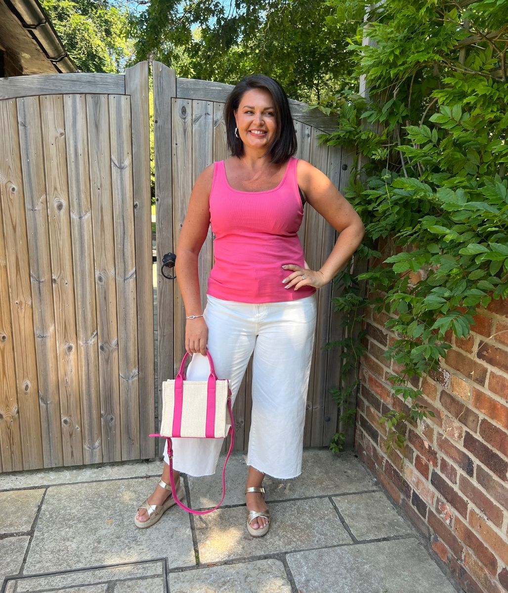 Pink Cotton Rich Secret Support Vest Top