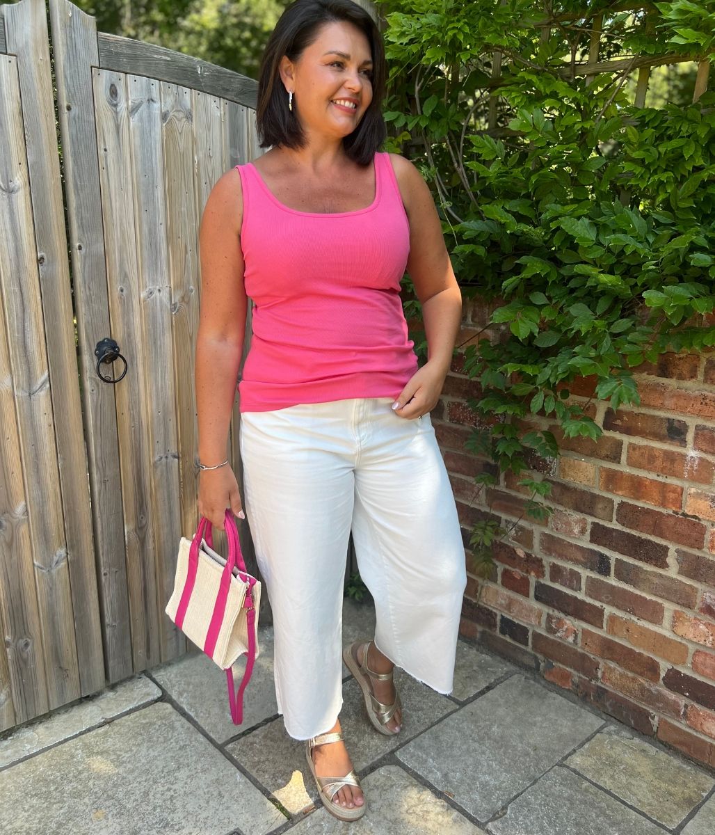 Pink Cotton Rich Secret Support Vest Top