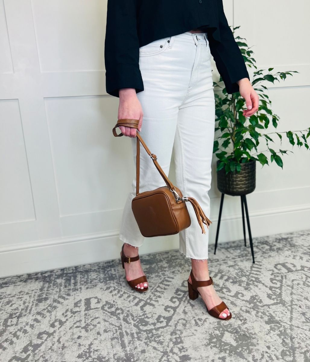 Ecru Clayton High Rise Straight Leg Jeans