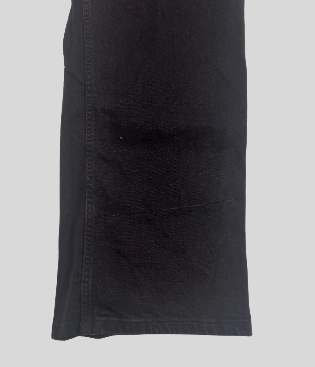 Black Denim Wide Leg Jeans-seconds
