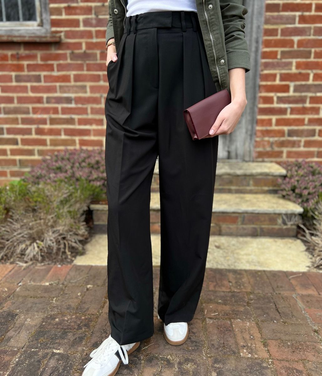 Black Tailored Wide Leg Trousers