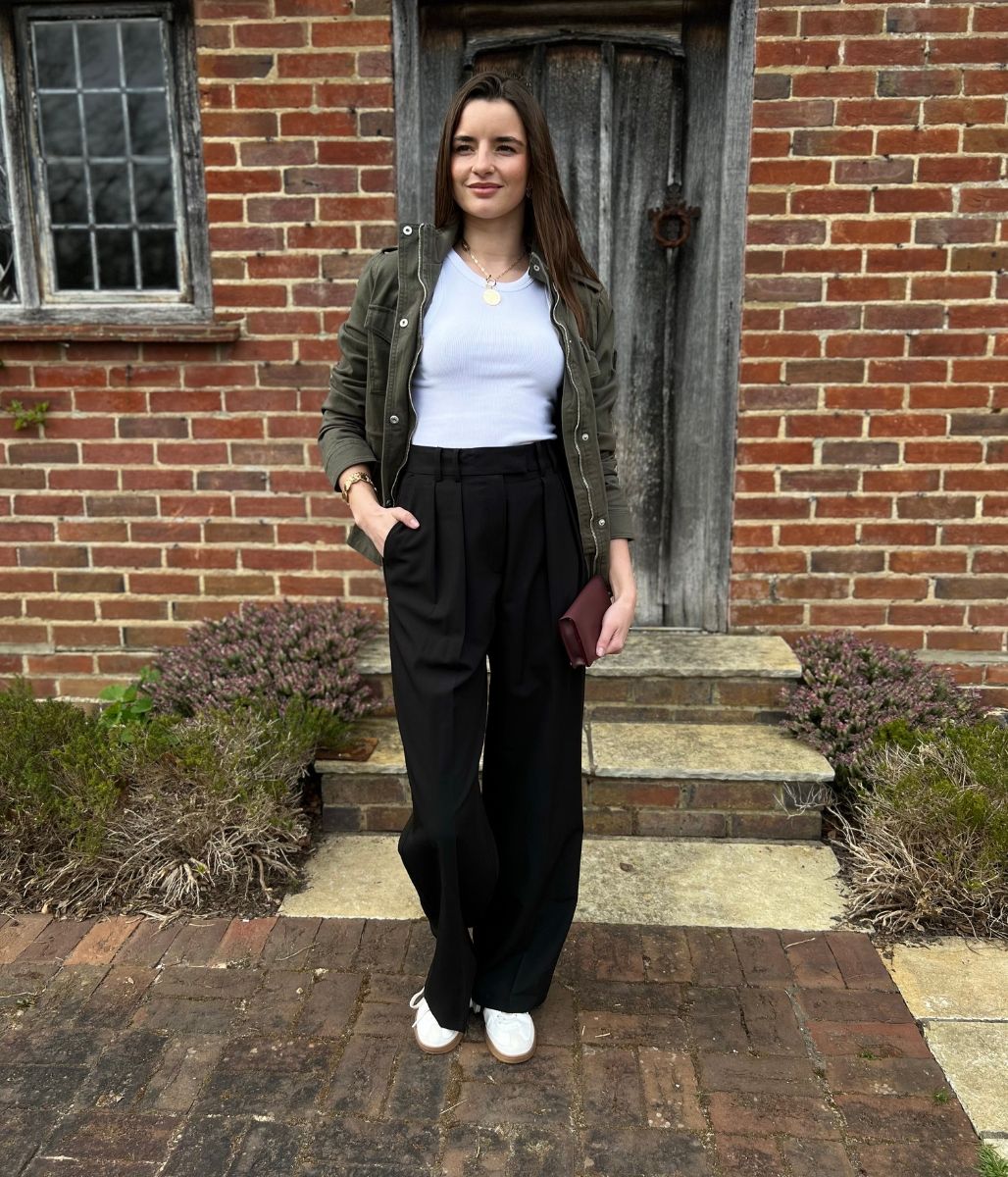 Black Tailored Wide Leg Trousers