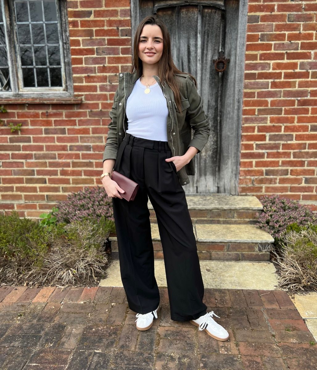 Black Tailored Wide Leg Trousers