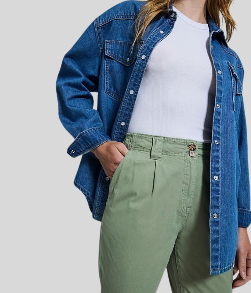 Green Pure Cotton Chinos