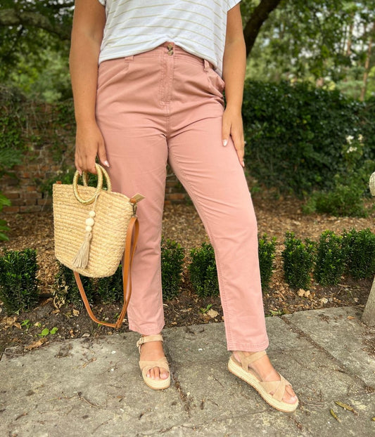 Dusky Pink Pure Cotton Chinos