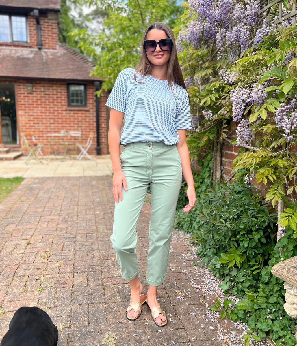 Khaki Cotton Rich Slim Fit Chino Trousers