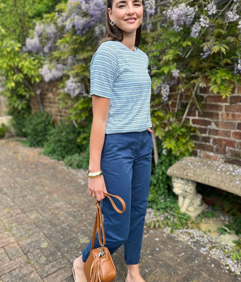 Navy Cotton Rich Slim Fit Chino Trousers